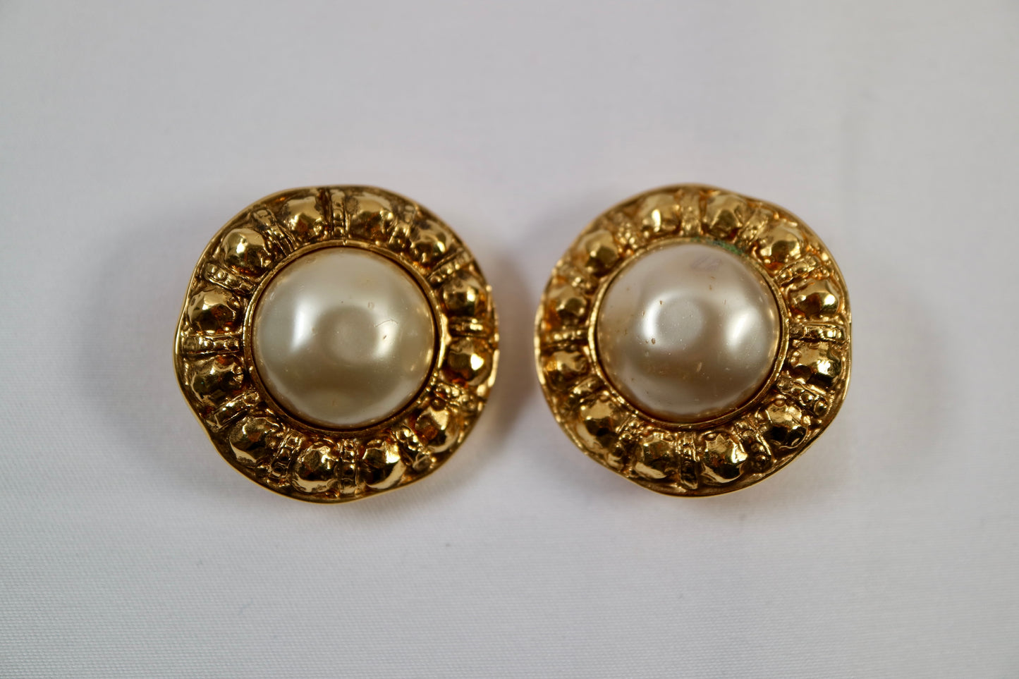 A0006 CHANEL シャネル Earrings イヤリング ゴールド パール