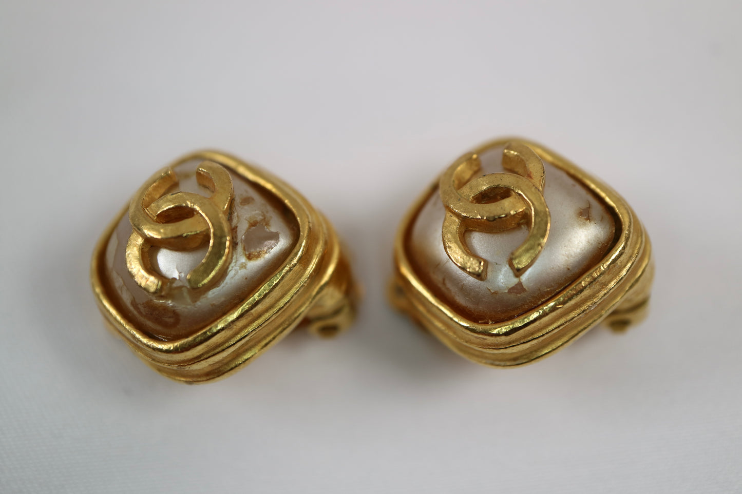 A0007 CHANEL シャネル earrings イヤリング ゴールド パール