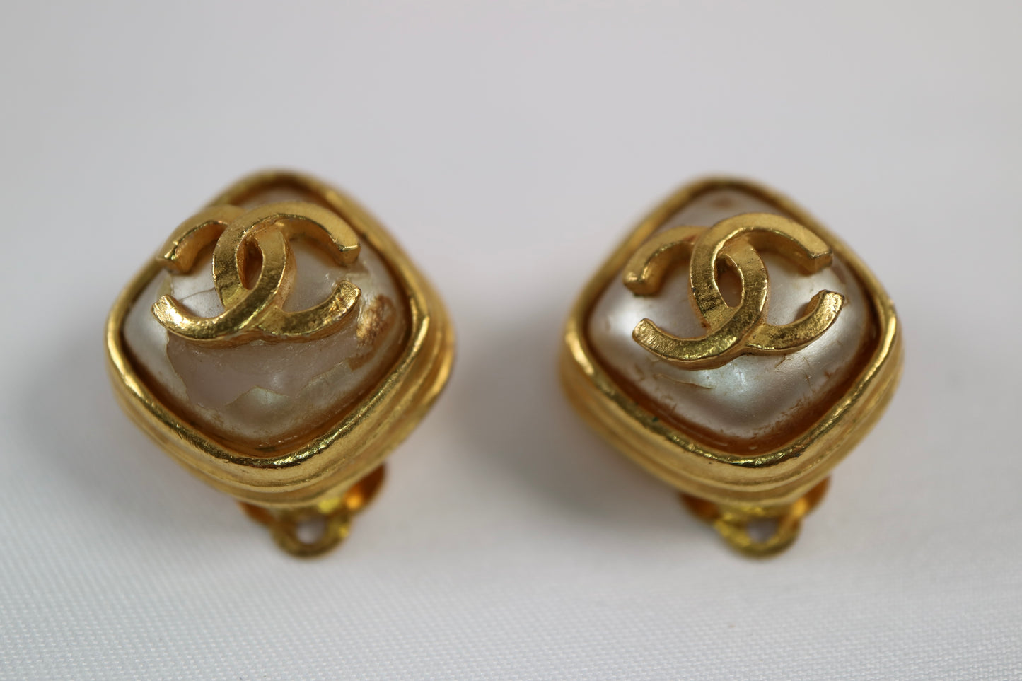 A0007 CHANEL シャネル earrings イヤリング ゴールド パール