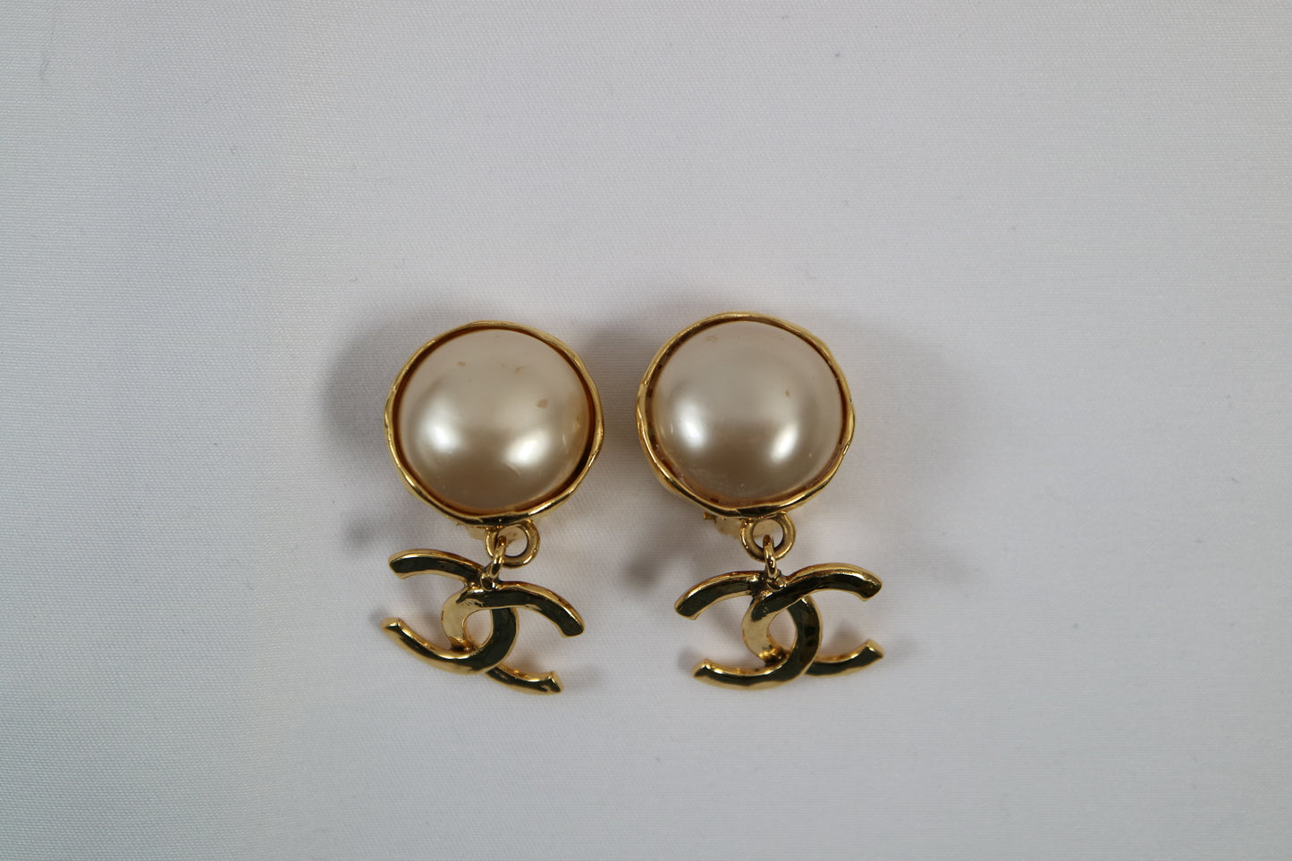 A0011 CHANEL シャネル イヤリング Earrings 94P ゴールド パール