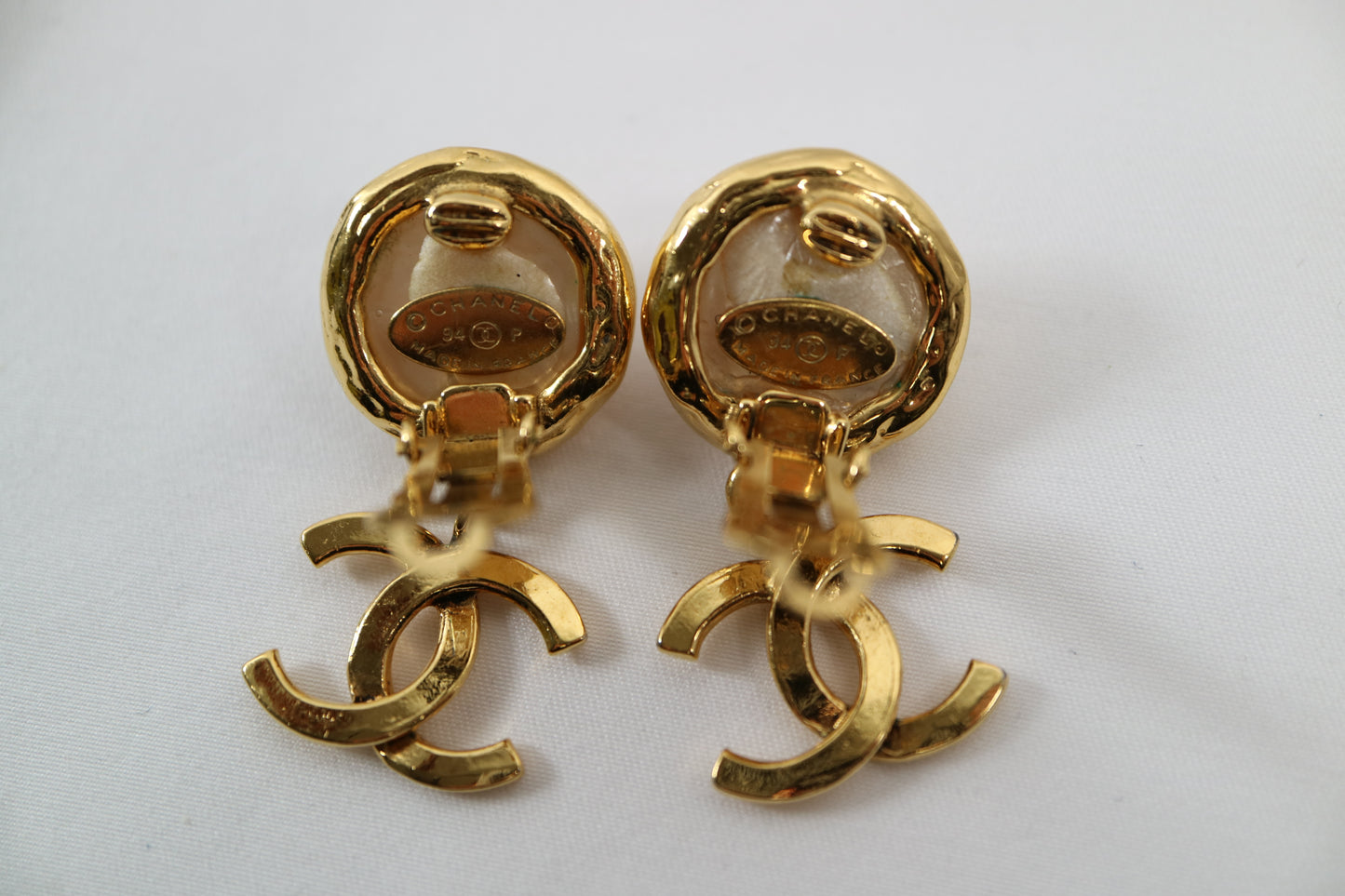 A0011 CHANEL シャネル イヤリング Earrings 94P ゴールド パール