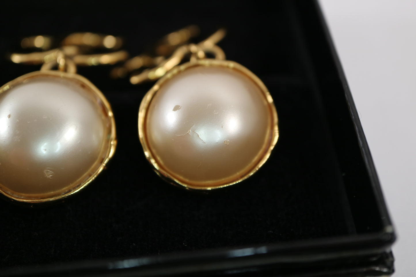 A0011 CHANEL シャネル イヤリング Earrings 94P ゴールド パール