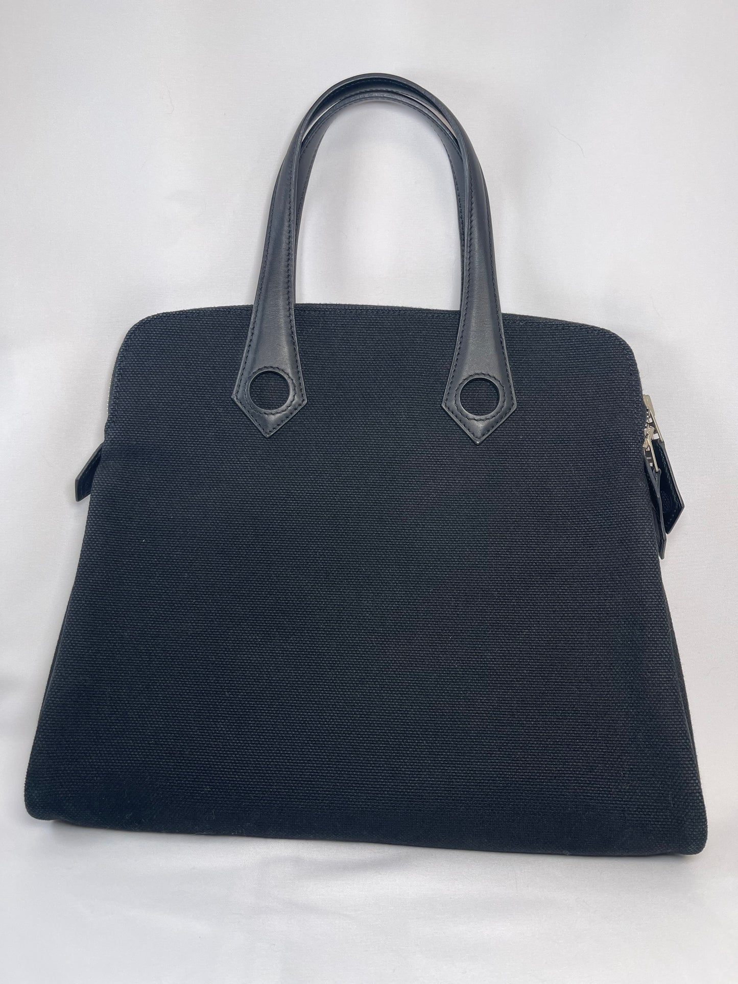 B0003 HERMES エルメス サックイブーPM 黒 トワルアッシュ □I刻印 Hand bag Tote bag