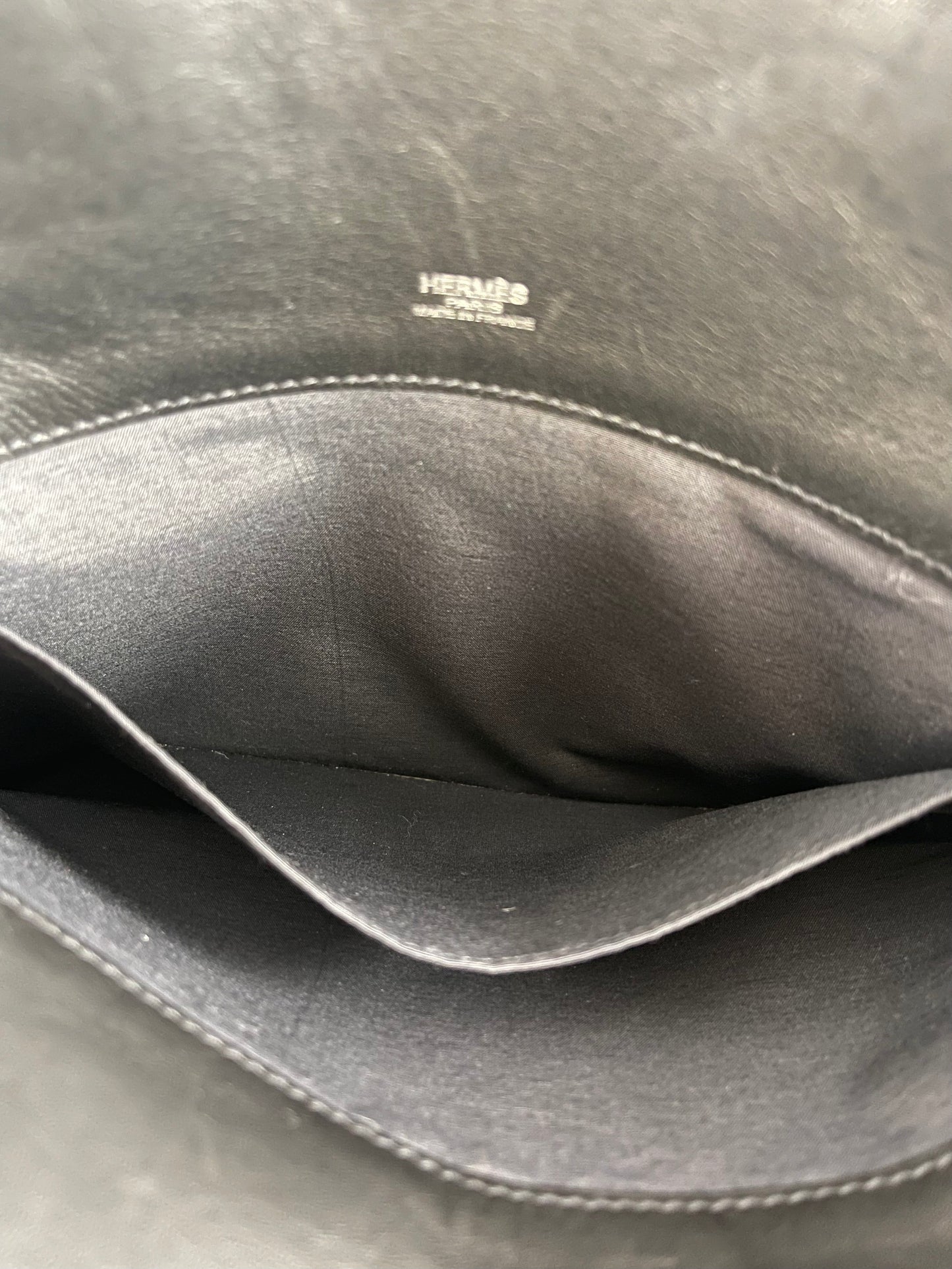 B0003 HERMES エルメス サックイブーPM 黒 トワルアッシュ □I刻印 Hand bag Tote bag