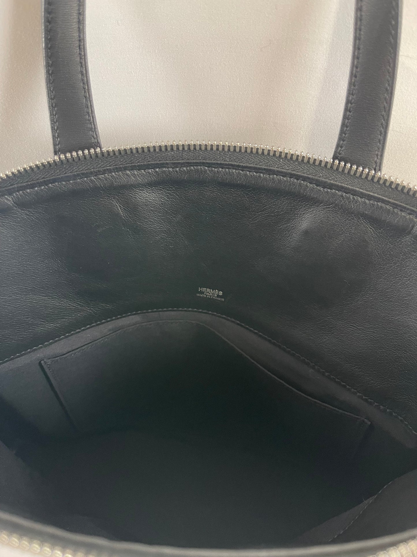 B0003 HERMES エルメス サックイブーPM 黒 トワルアッシュ □I刻印 Hand bag Tote bag