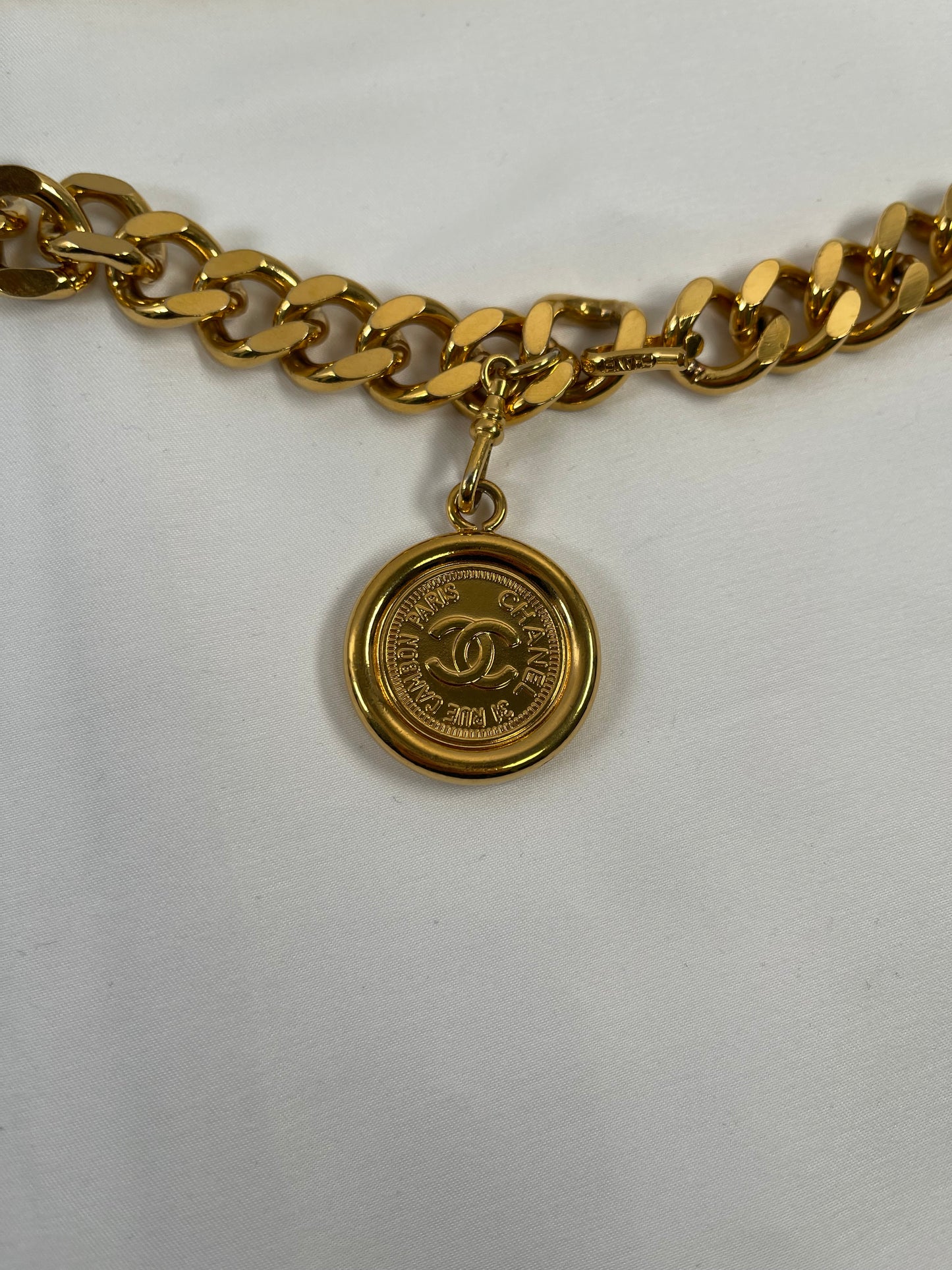 A0010 CHANEL シャネル chain belt チェーンベルト ゴールド
