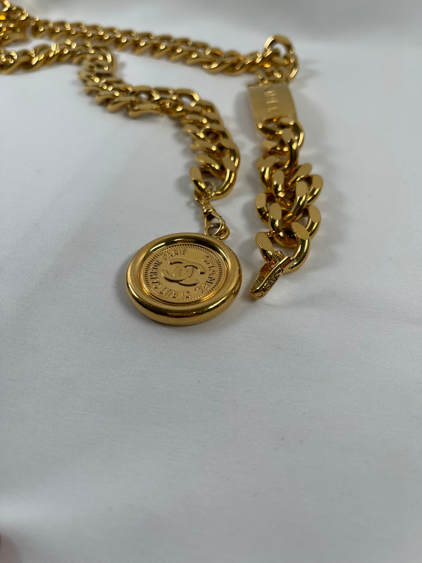 A0010 CHANEL シャネル chain belt チェーンベルト ゴールド