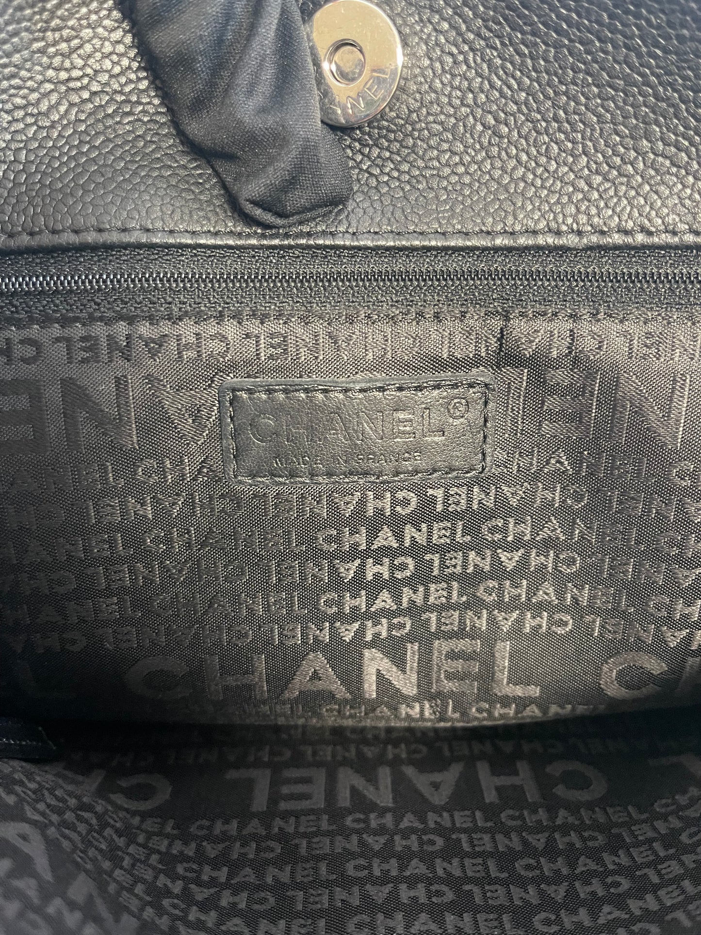 B0009 CHANEL シャネル トートバッグ 9714598 底鋲取れ シール有