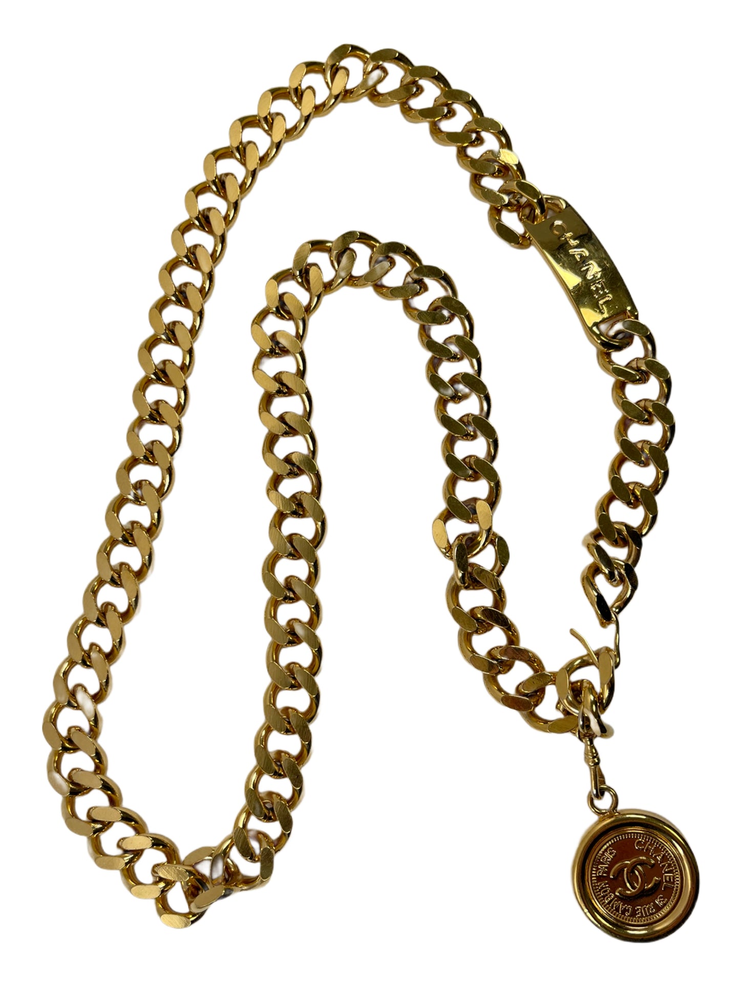 A0010 CHANEL シャネル chain belt チェーンベルト ゴールド