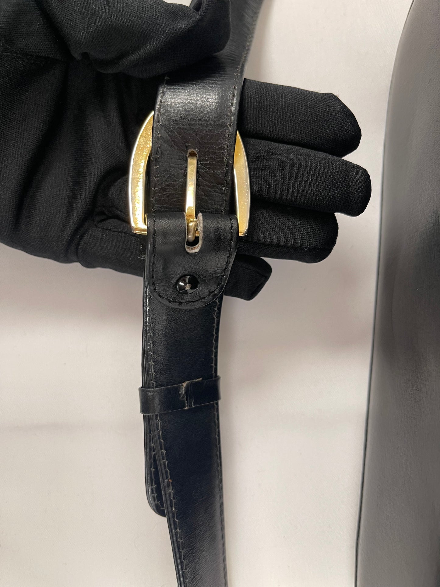 B0016 セリーヌ Celine ショルダーバッグ ブラック レザー