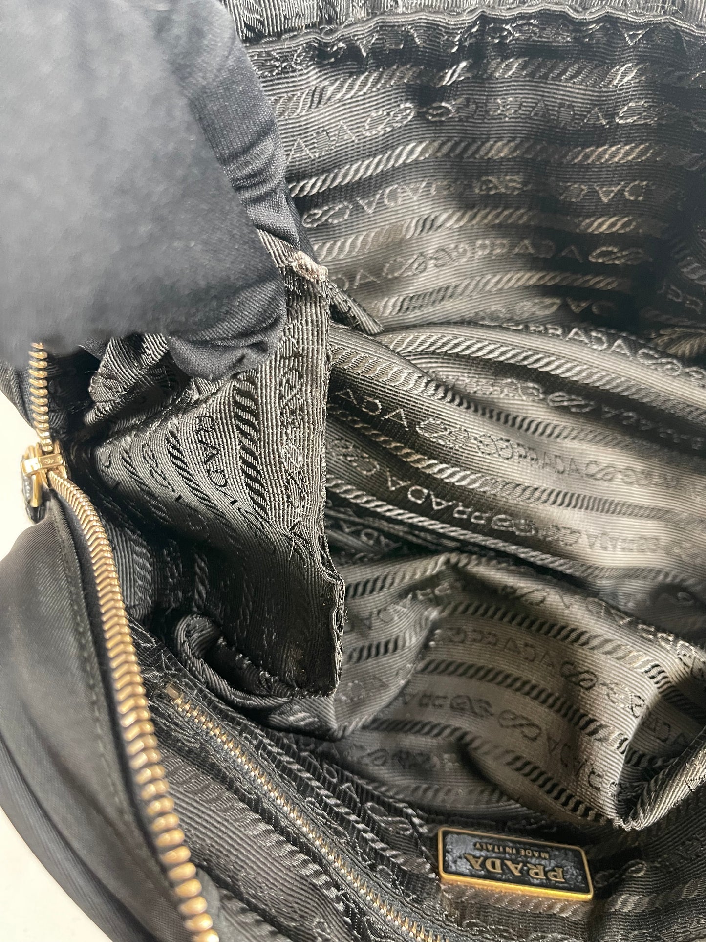 B0015 PRADA プラダ ハンドバッグ ナイロン ブラック