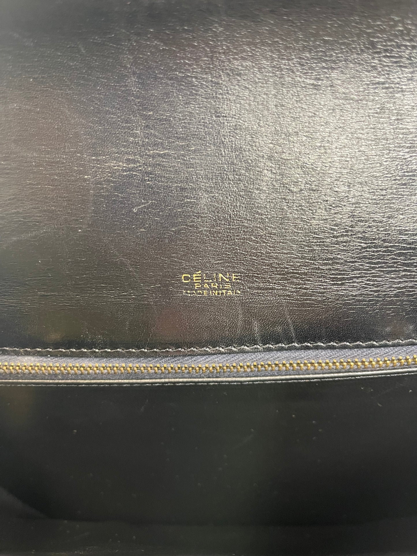 B0016 セリーヌ Celine ショルダーバッグ ブラック レザー
