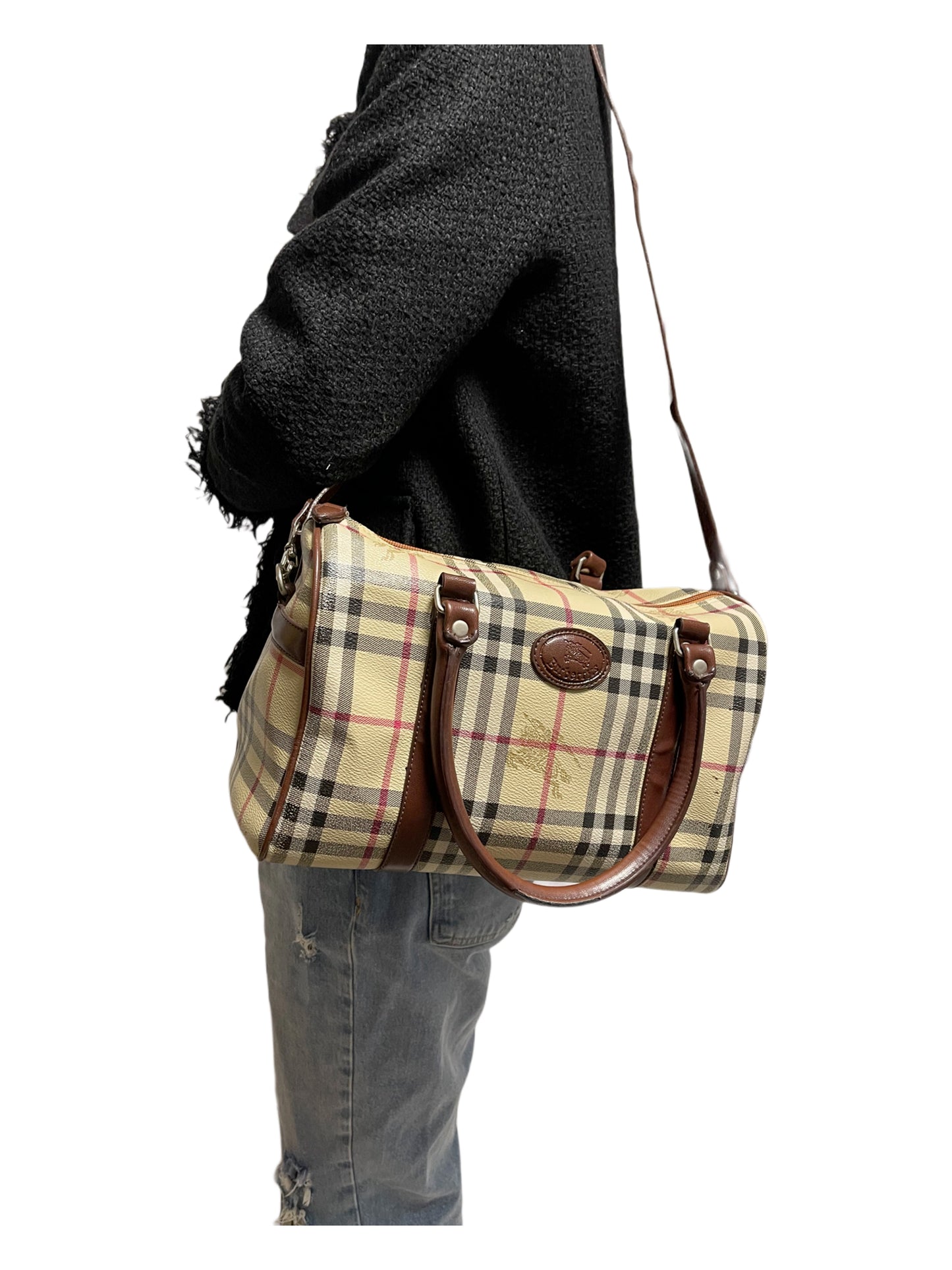 B0011 Burberry バーバリー 2way bag PVC