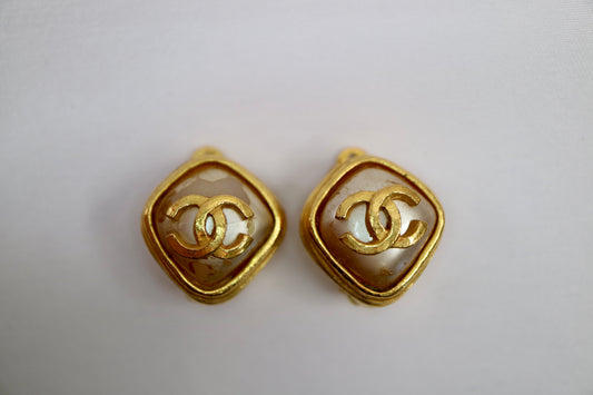 A0007 CHANEL シャネル  earrings イヤリング ゴールド パール