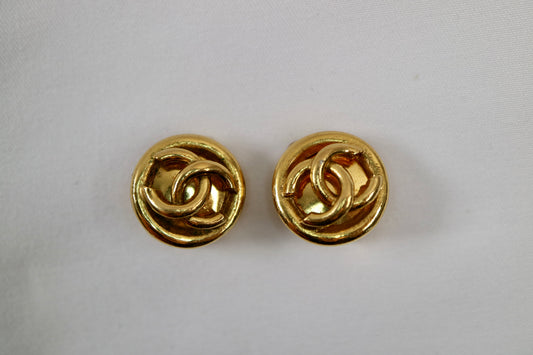 A0008 CHANEL シャネル イヤリング Earrings ゴールド 93P