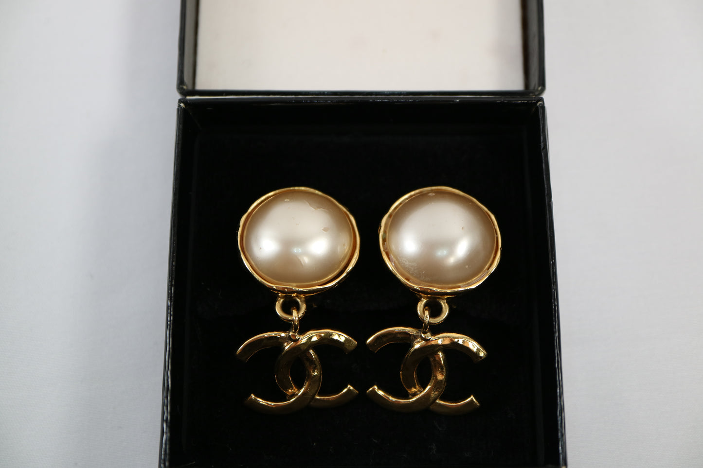 A0011 CHANEL シャネル イヤリング Earrings 94P ゴールド パール
